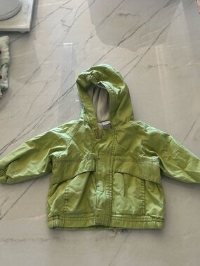 Kids Lightweight Hooded Jacket - Lime Green